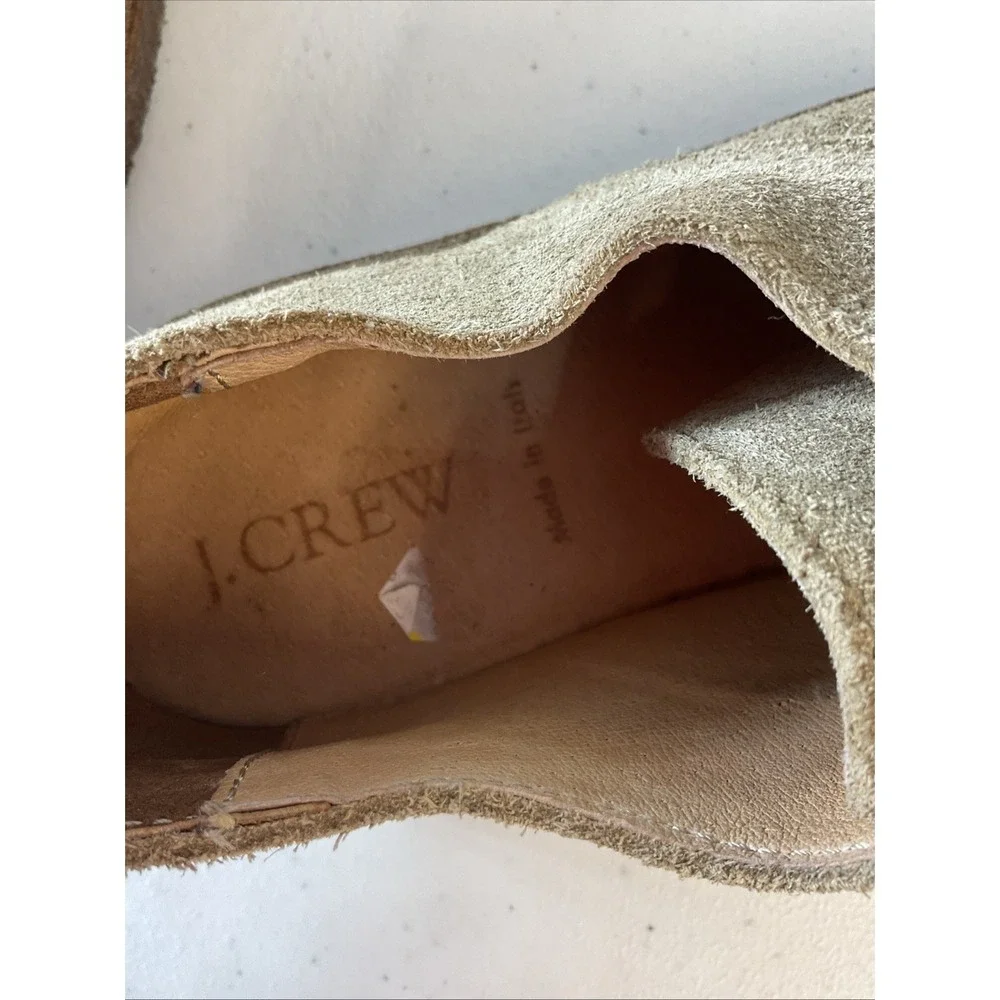 J‎ Crew Tan Suede Leather Oxford Dress Shoes Size 8 Mens Lace Up Italy Travel